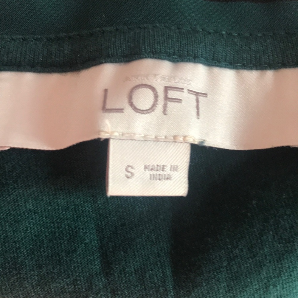 Loft Green Ruffled Blouse - Picture 4 of 5